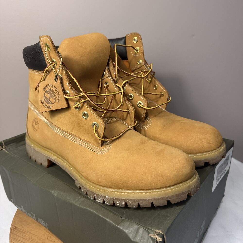 Timberland Premium 6inch Waterpoof Boot Nubuck TB010061-713 Mens Size 12 M EUC